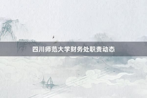 四川师范大学财务处职责动态